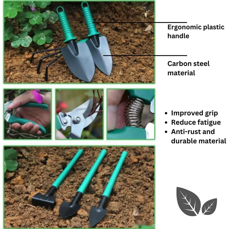 10Pcs Gardening Planting Accessories Tool Kit With Case Fh-18