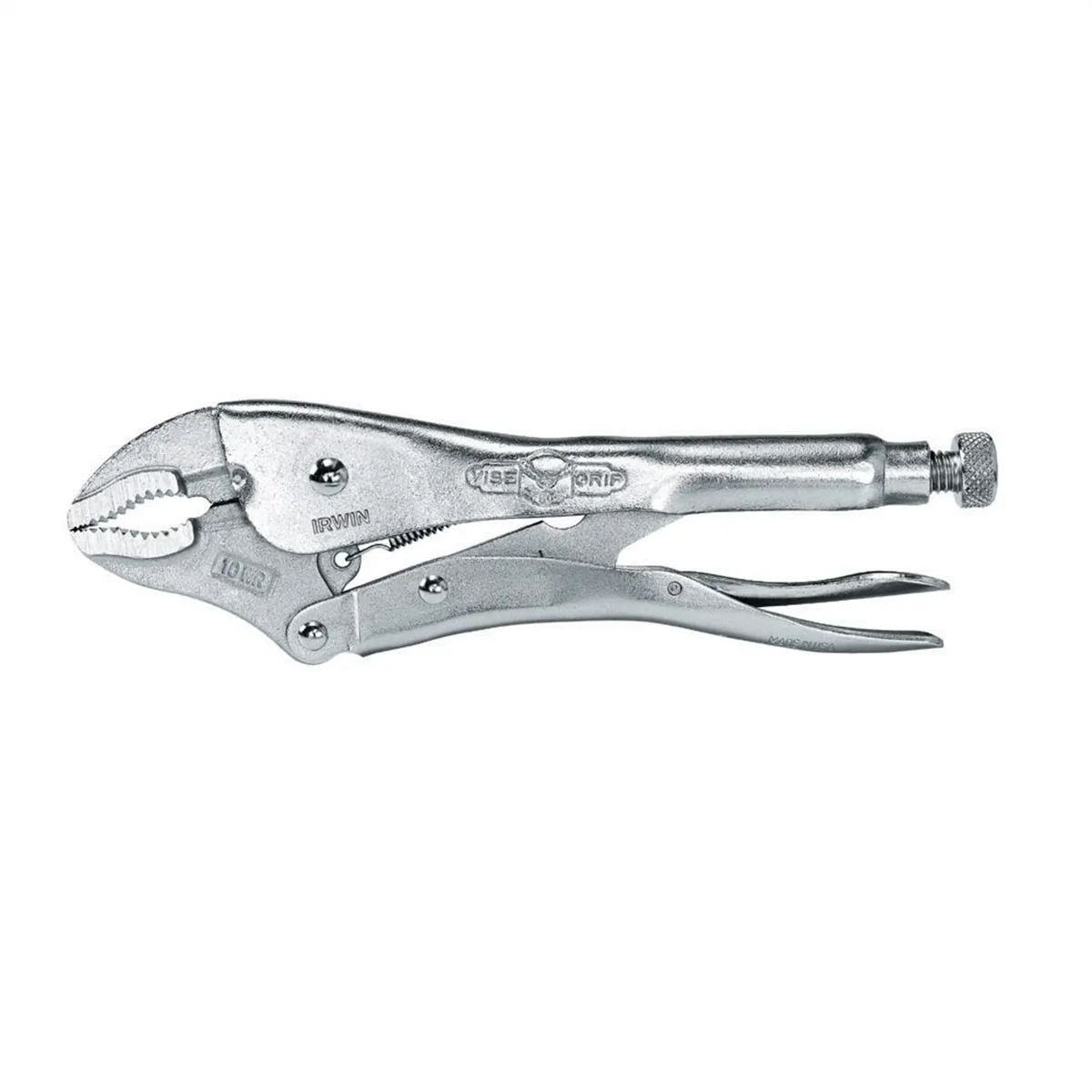 10" Curved Jaw Locking Pliers with Wire Cutter