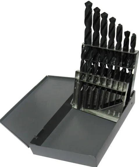 1/16" - 1/2" x32nds 15 Piece Left Hand Jobber Length Drill Bit Set