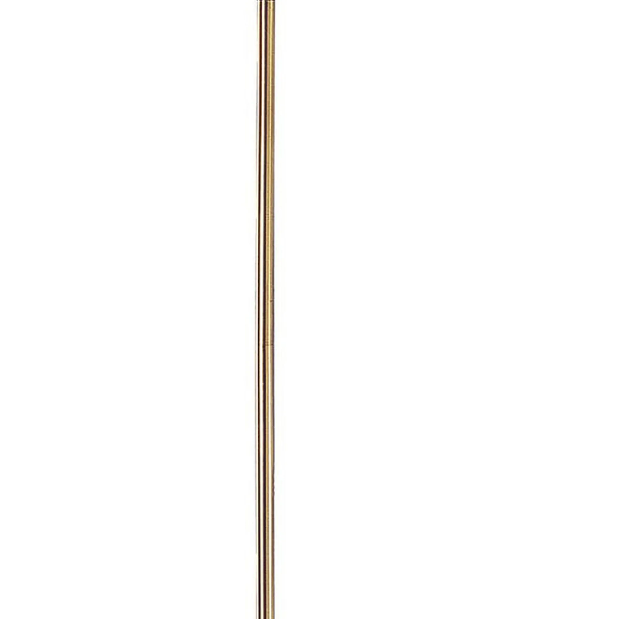 150 Watt 6 Way Metal Floor Lamp With Fabric Tapered Shade, Gold By Benzara