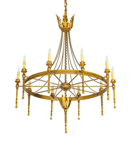 2nd Avenue Amaury 01.0842.36.3GLDN Chandelier Light - Transparent Gold Over Nickel