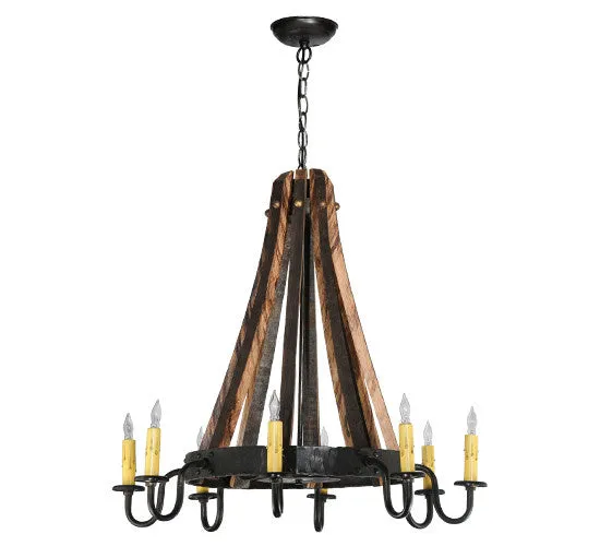 2nd Avenue Barrel Stave 1-0455151255-104 Chandelier Light - Costello Black