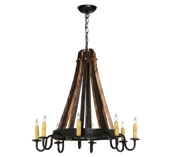 2nd Avenue Barrel Stave 1-0455151255-104 Chandelier Light - Costello Black