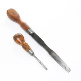 2x Old Brades Screwdrivers - 3", 7 1/2" (Beech)