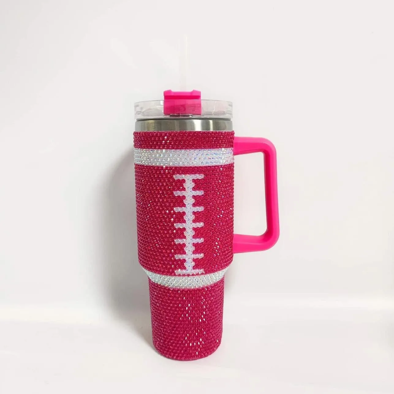 40oz Bling Football Tumblers