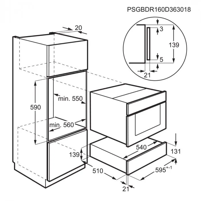 AEG KDE911423B Built In Vacuum Drawer - Black