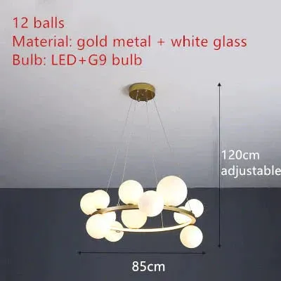 Aisha -  LED glass chandelier