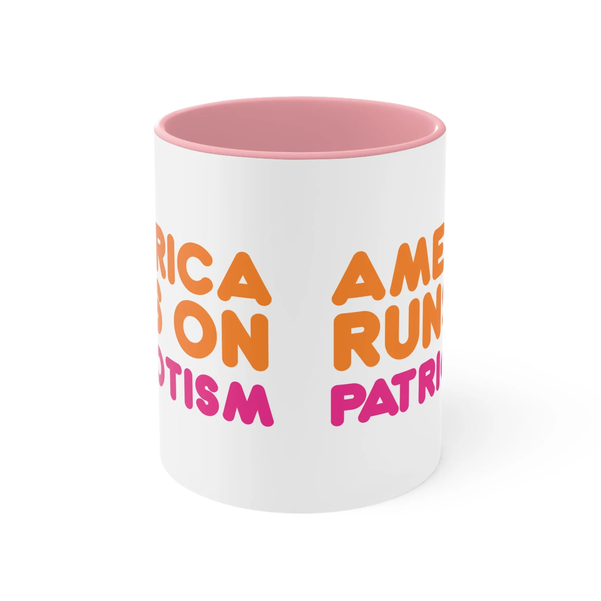 America Runs on Patriotism Mug (2 Sizes, 3 Colors)