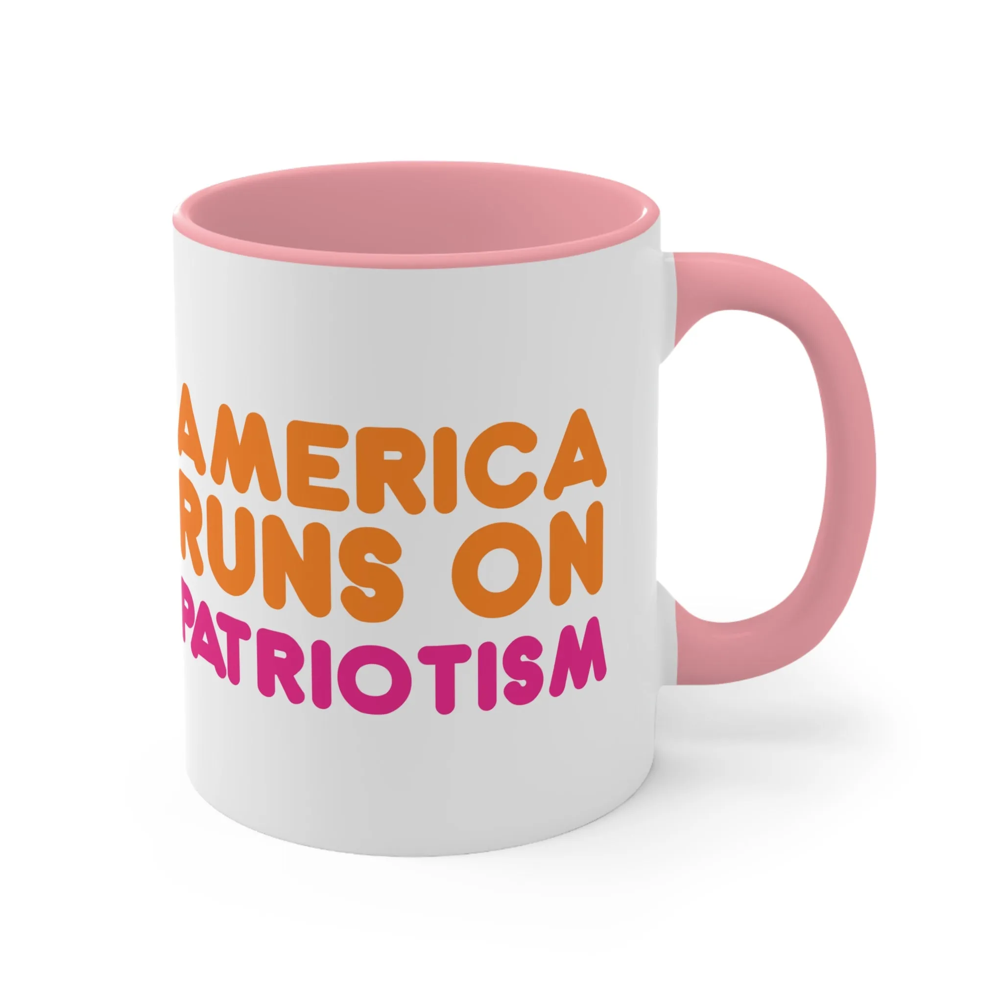 America Runs on Patriotism Mug (2 Sizes, 3 Colors)