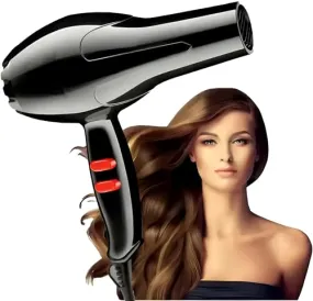 AmoonK NV-6130 1200 Watts Foldable Hair Dryer 3 Heat Settings including Cool Shot button; Heat Balance Technology (Black & RED Pack Of 1)