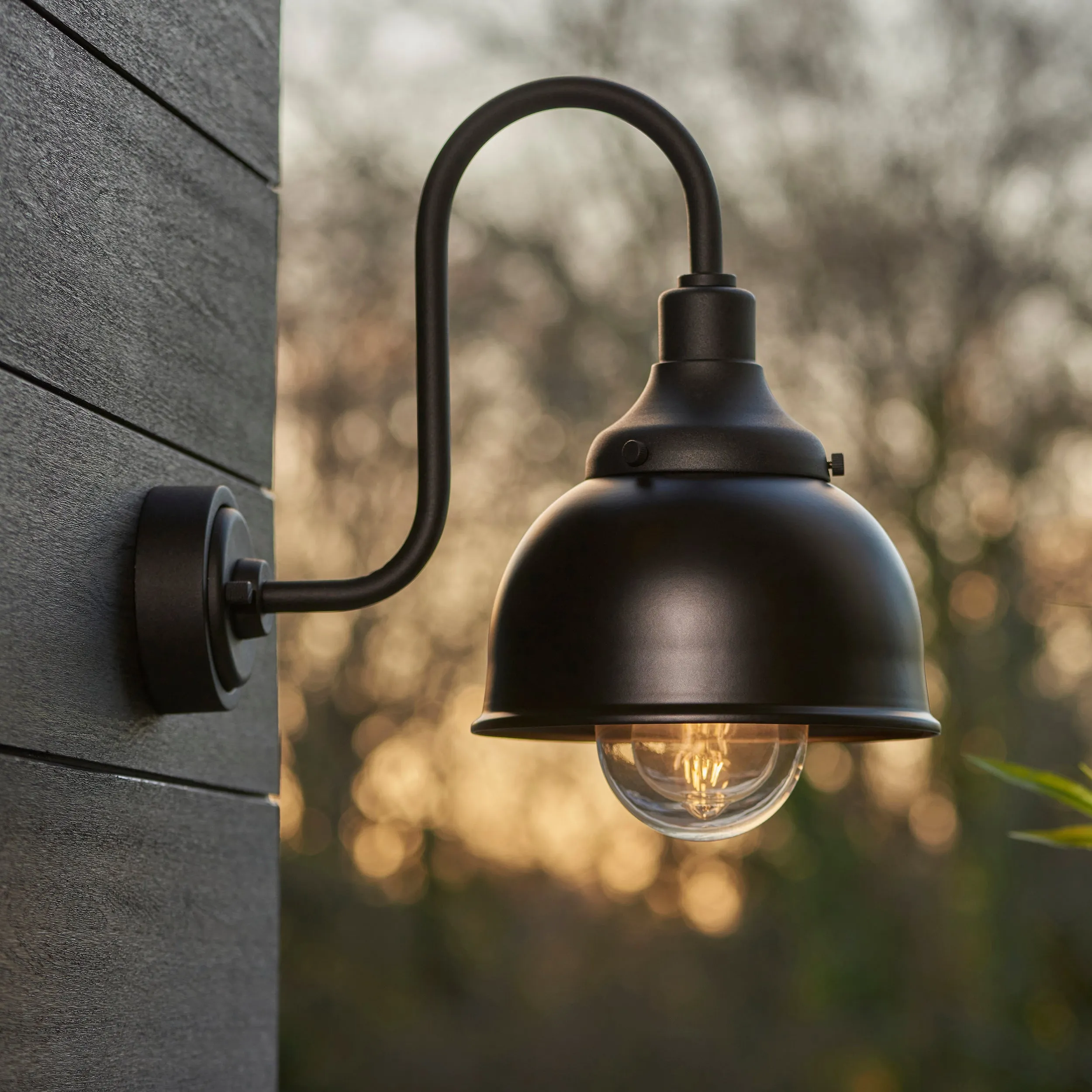 Amos Alpheus Outdoor Wall Light Textured Black