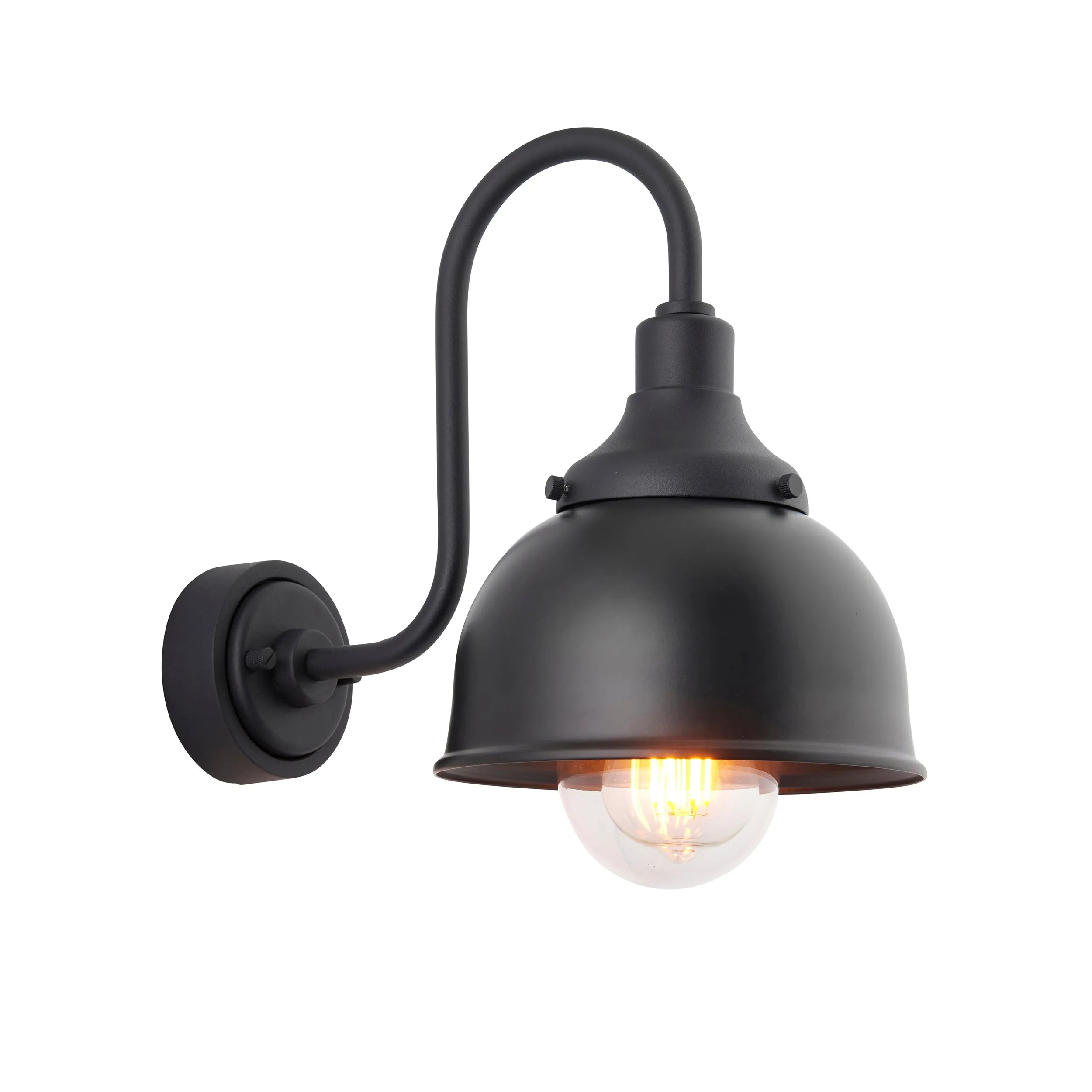 Amos Alpheus Outdoor Wall Light Textured Black