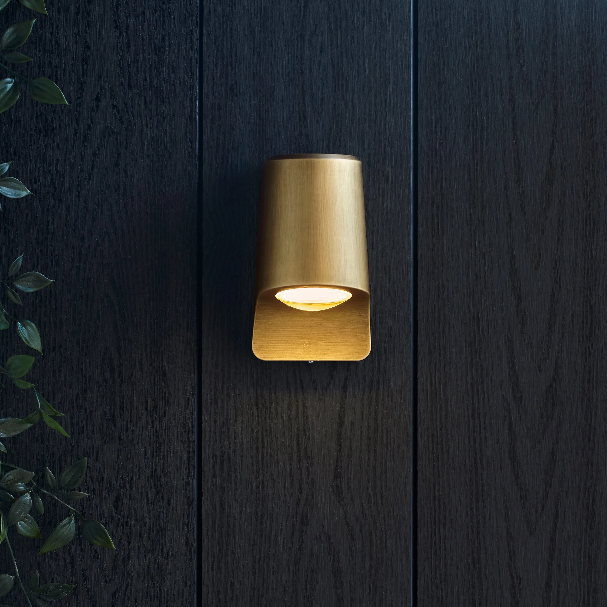 Amos Poseidon Outdoor Wall Light Brushed Gold