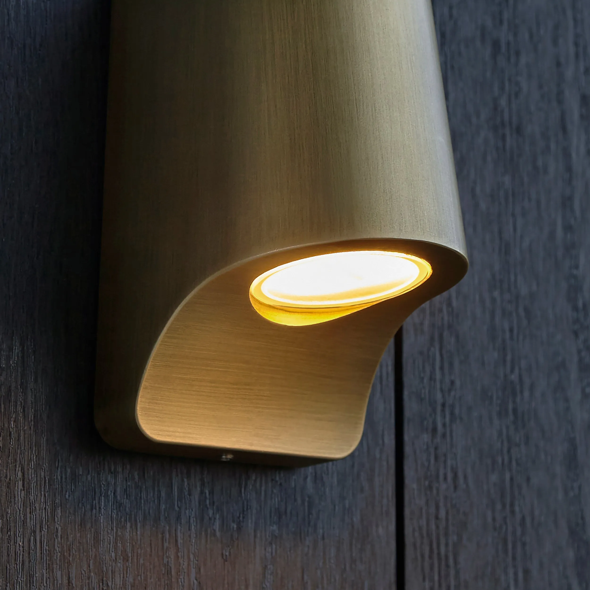 Amos Poseidon Outdoor Wall Light Brushed Gold