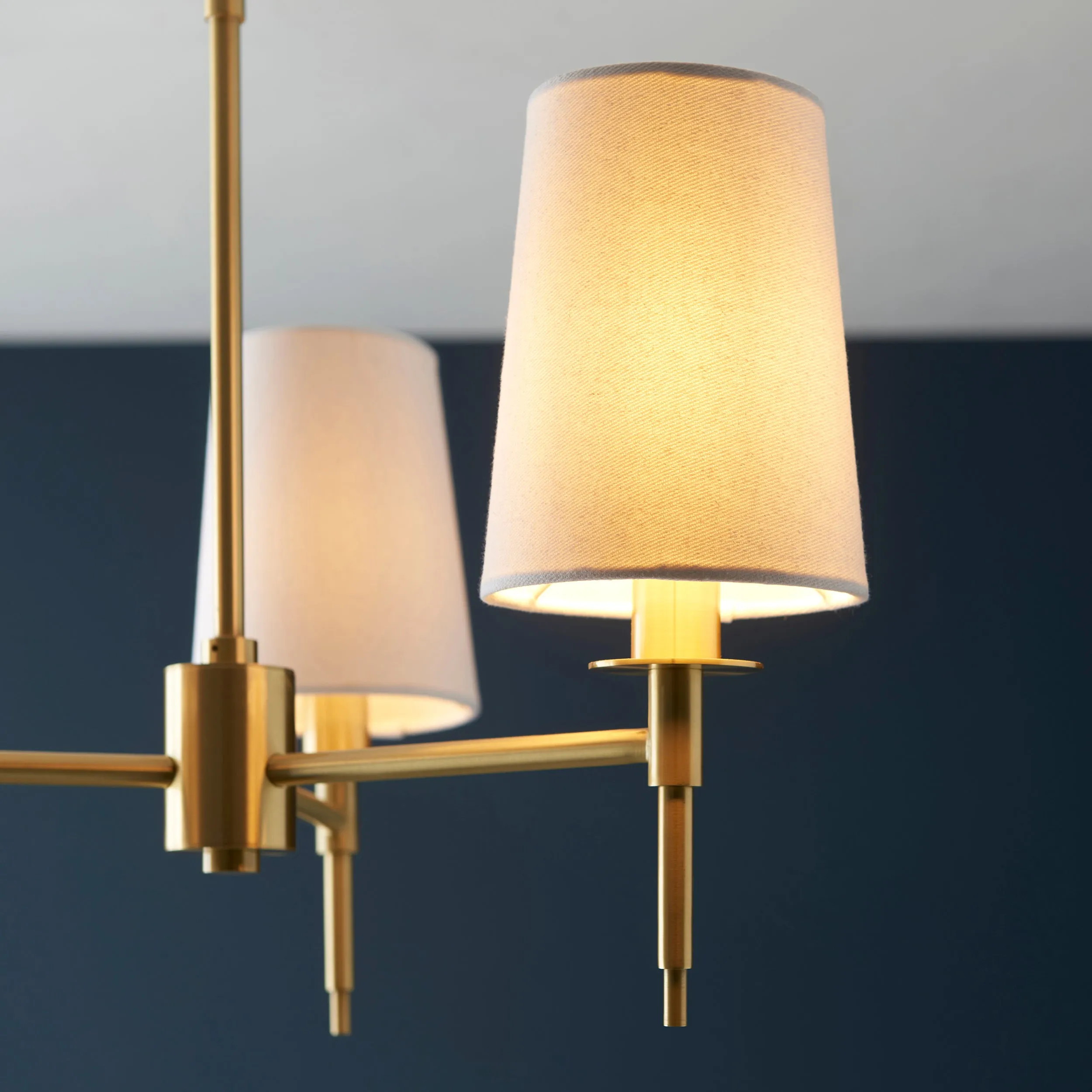 Amos Westminster 3 Light Chandelier Satin Brass