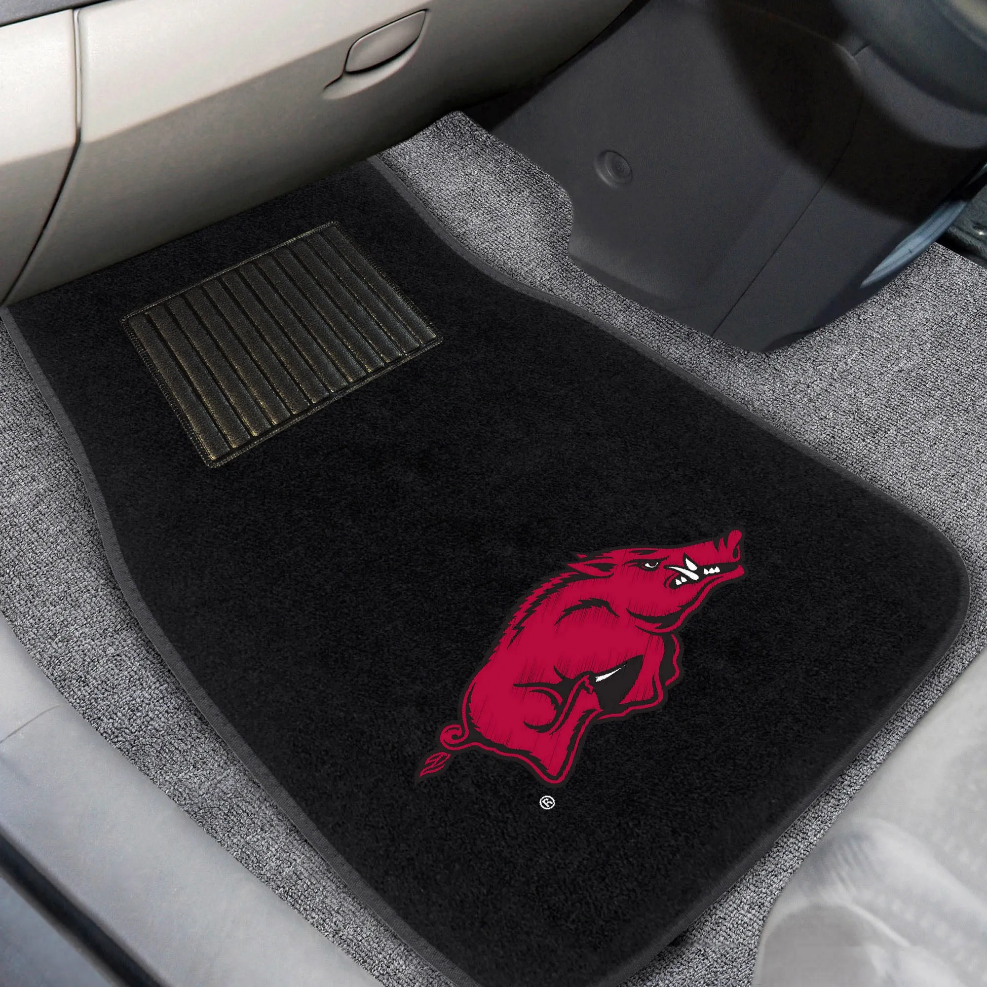 Arkansas Razorbacks Embroidered Car Mat Set - 2 Pieces