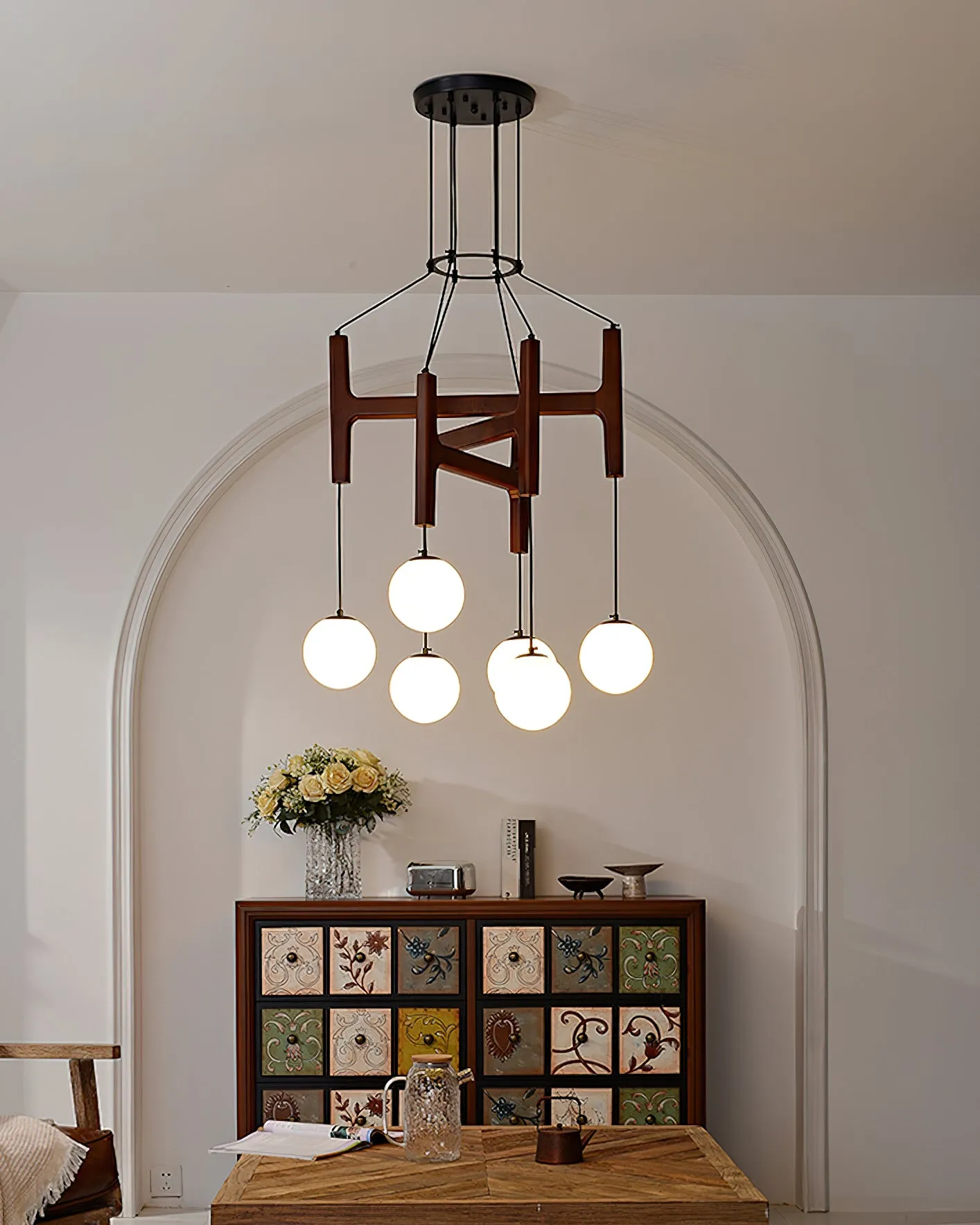 Astra Wood Chandelier