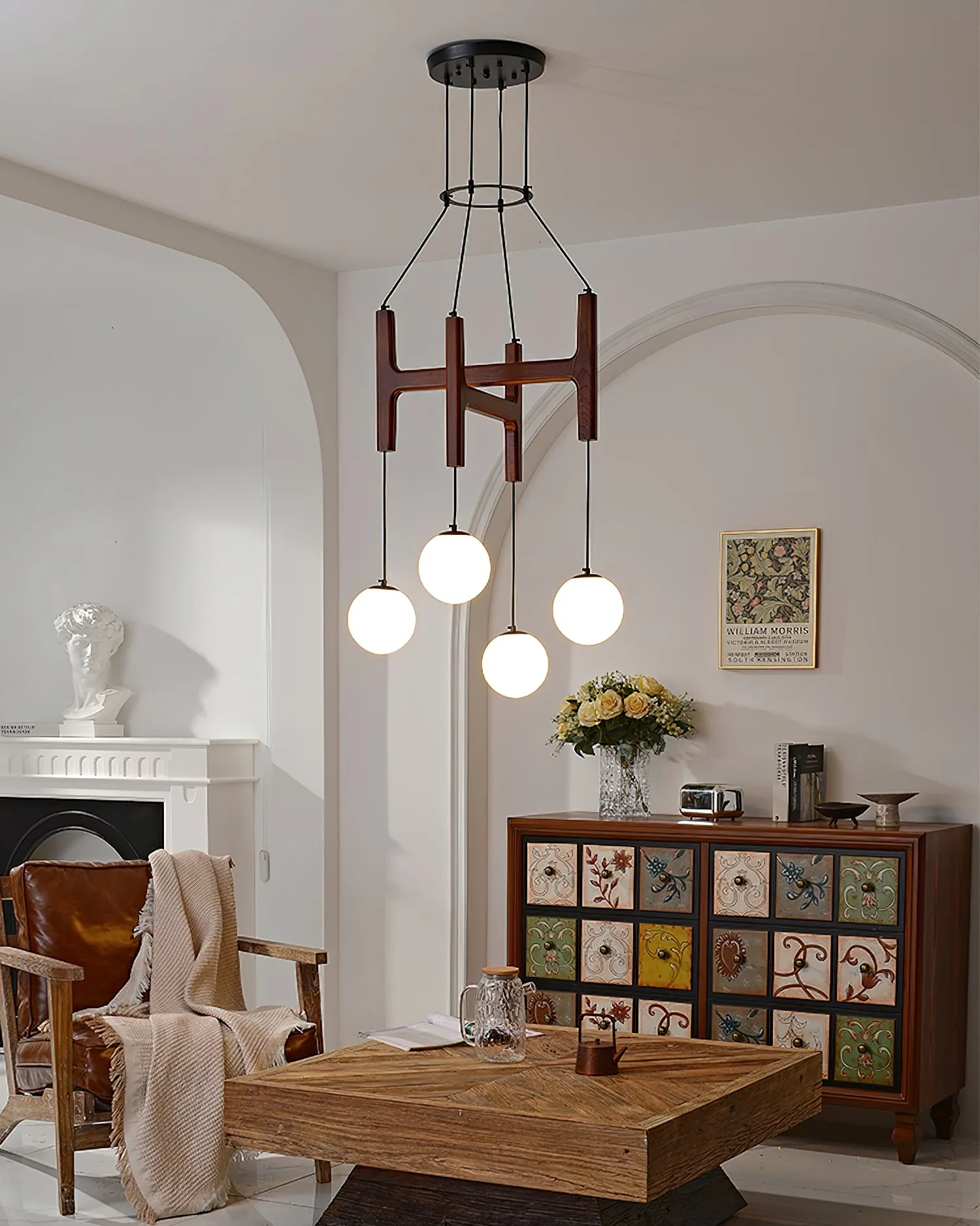 Astra Wood Chandelier