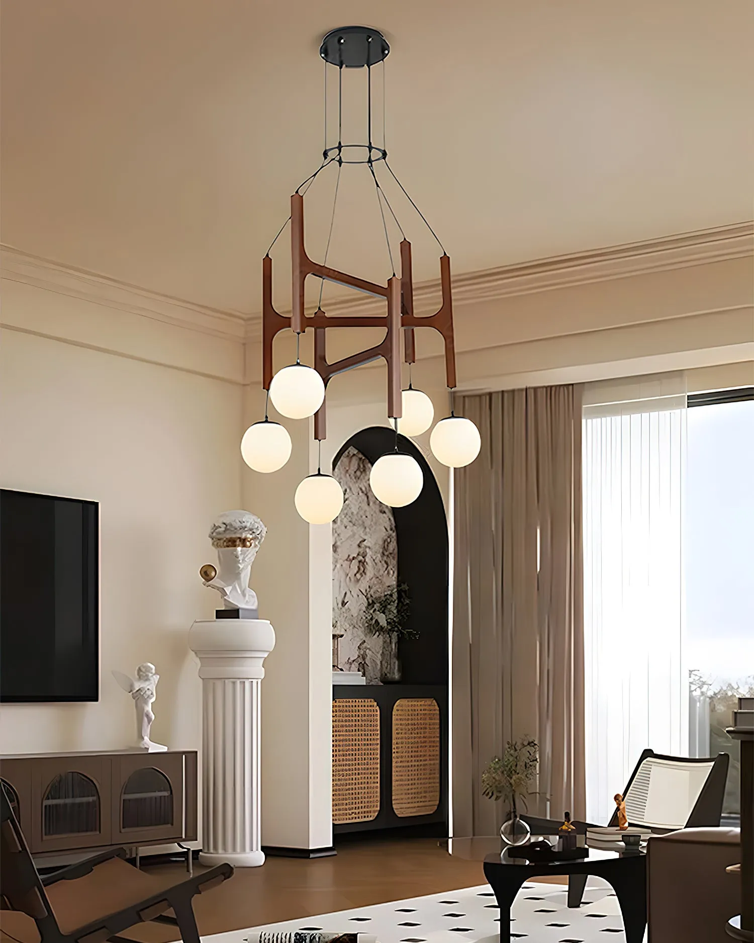 Astra Wood Chandelier