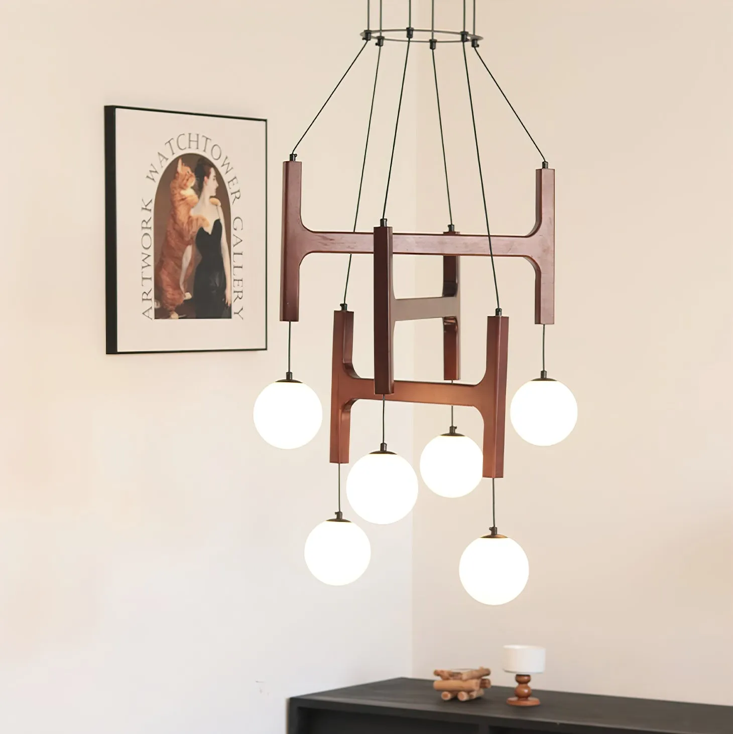 Astra Wood Chandelier