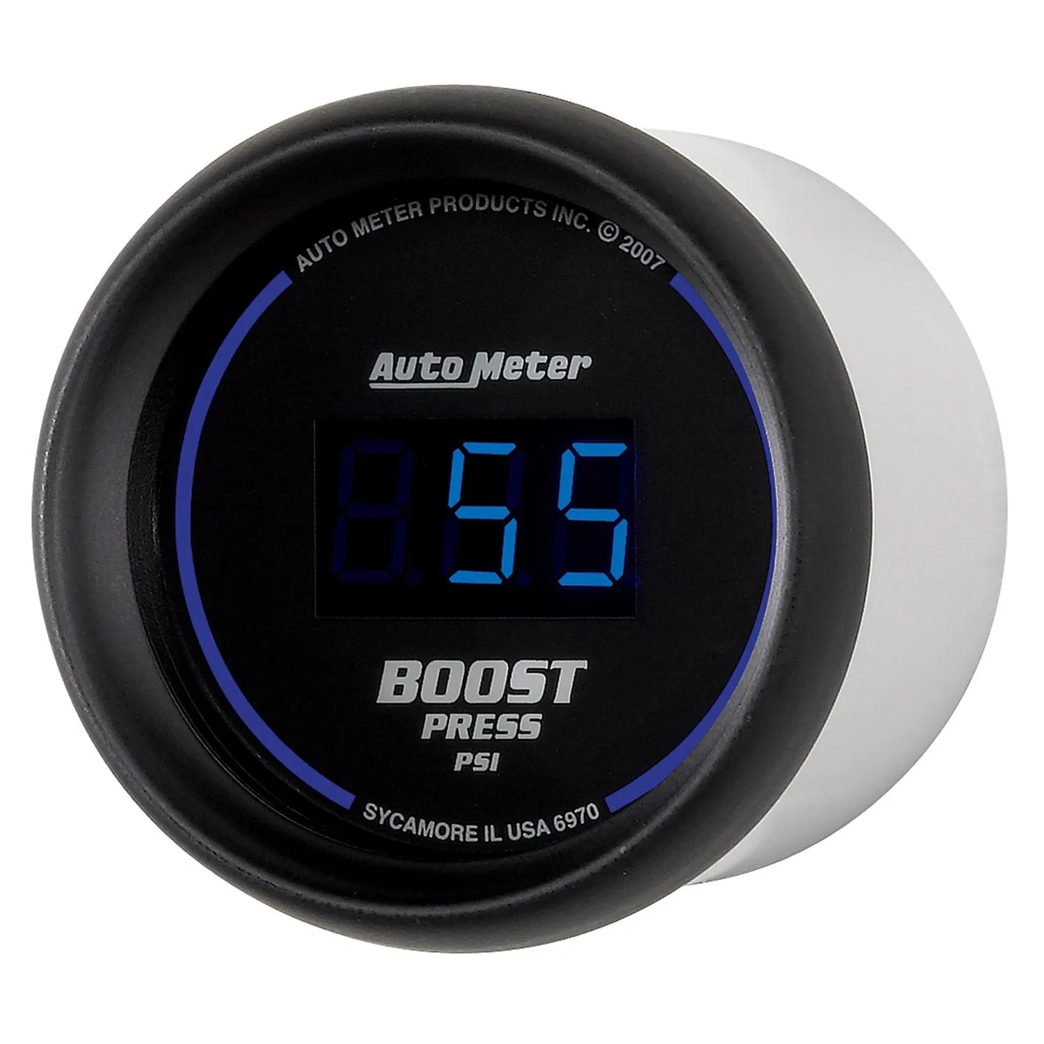 AutoMeter 6970 GAUGE; BOOST; 2 1/16in.; 60PSI; DIGITAL; BLACK DIAL W/BLUE LED