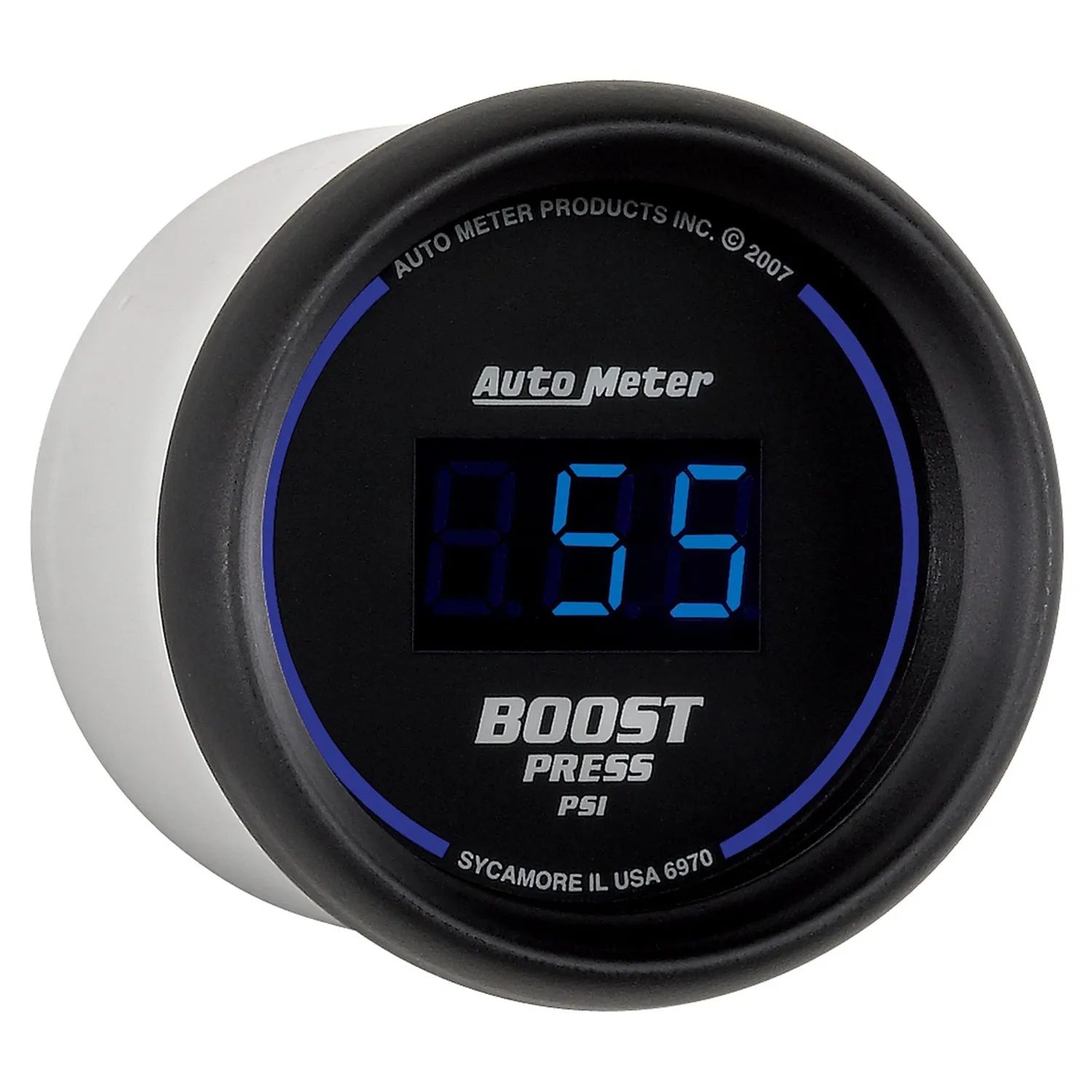 AutoMeter 6970 GAUGE; BOOST; 2 1/16in.; 60PSI; DIGITAL; BLACK DIAL W/BLUE LED