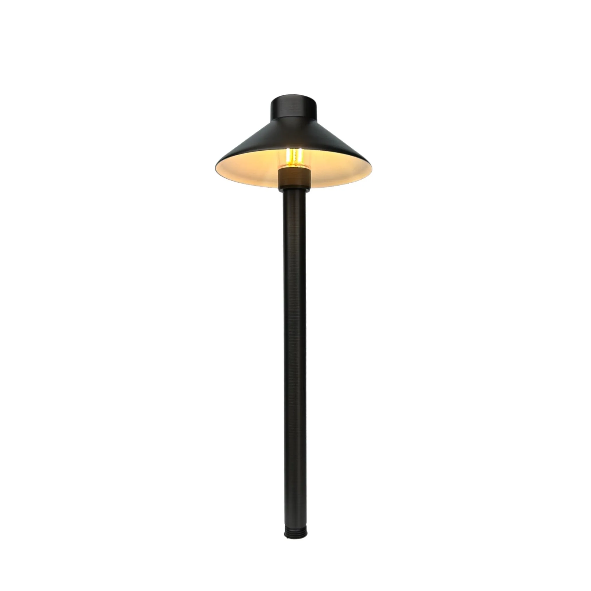 Auvent  Solid Cast Brass Mini Pathway Light Natural Bronze