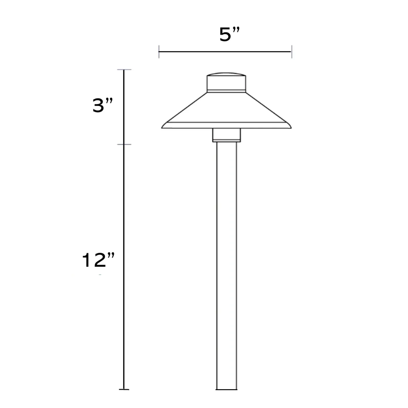 Auvent  Solid Cast Brass Mini Pathway Light Natural Bronze