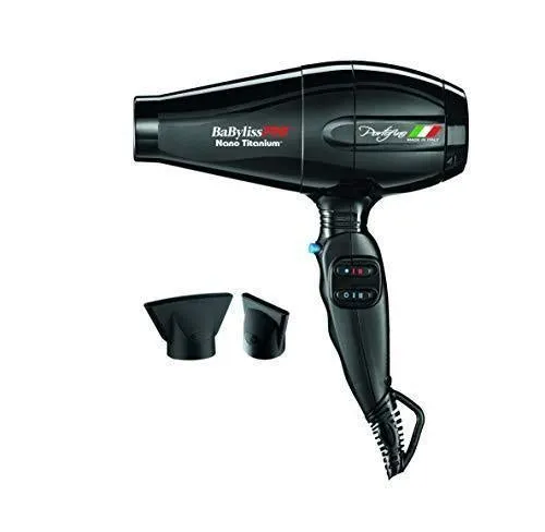 BaBylissPRO Nano Titanium Portofino Full-Size Dryer, Black