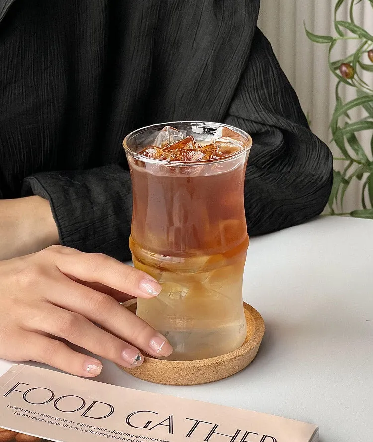 Bamboo-shaped Glass Cup