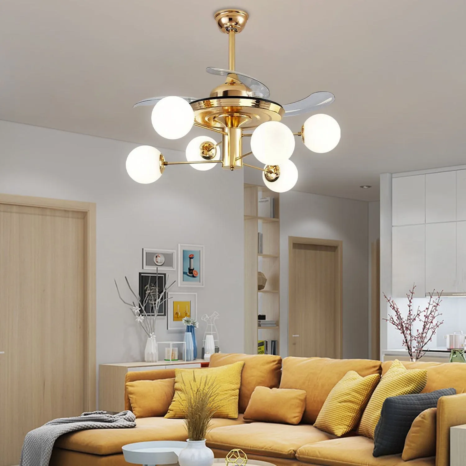 Bellus Chandelier Ceiling Fan with Remote Control