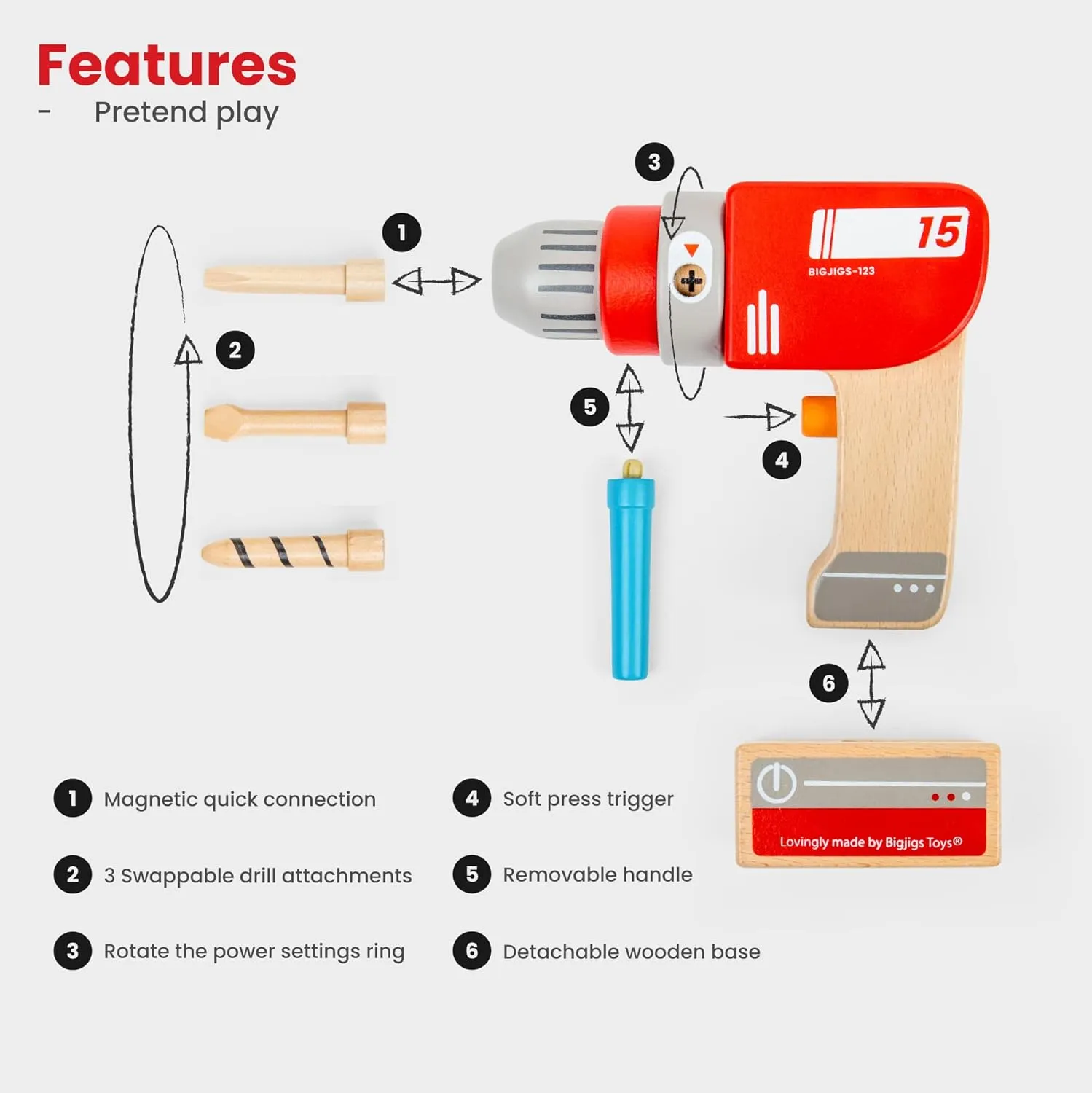 BigJigs Wooden Drill