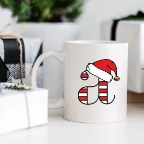 Candy Cane Monogram Mug