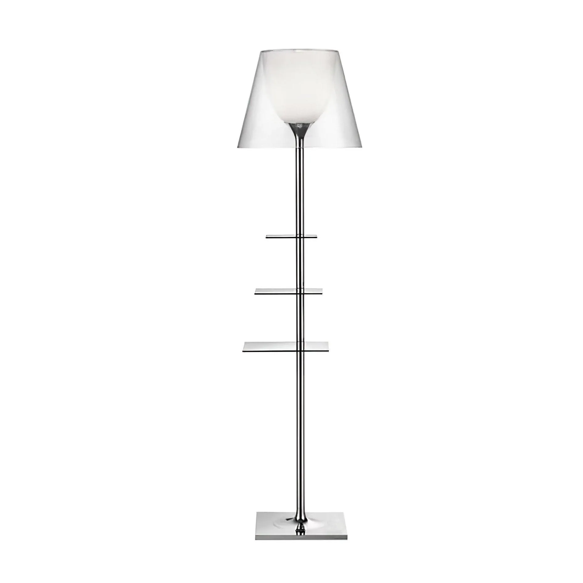 Chrome Prism Side Table Floor Lamp