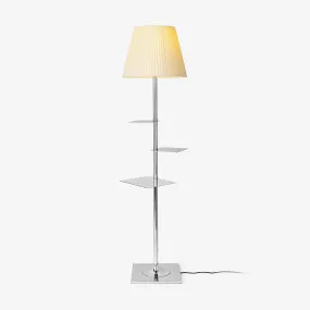 Chrome Prism Side Table Floor Lamp