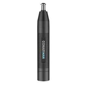 Conairman Nose Hair Trimmer for Men, for Nose, Ear, and Eyebrows, Patent 360 Bevel Blade for No Pull, No Snag Trimming Experience, Cordless Lithium-Powered Trimmer with Drawstring Bag