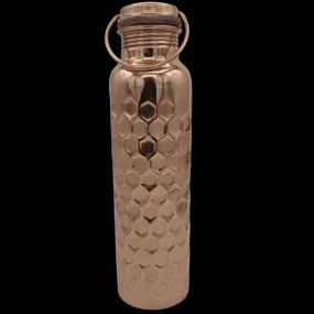 Copper Water Bottle Honeycomb Design