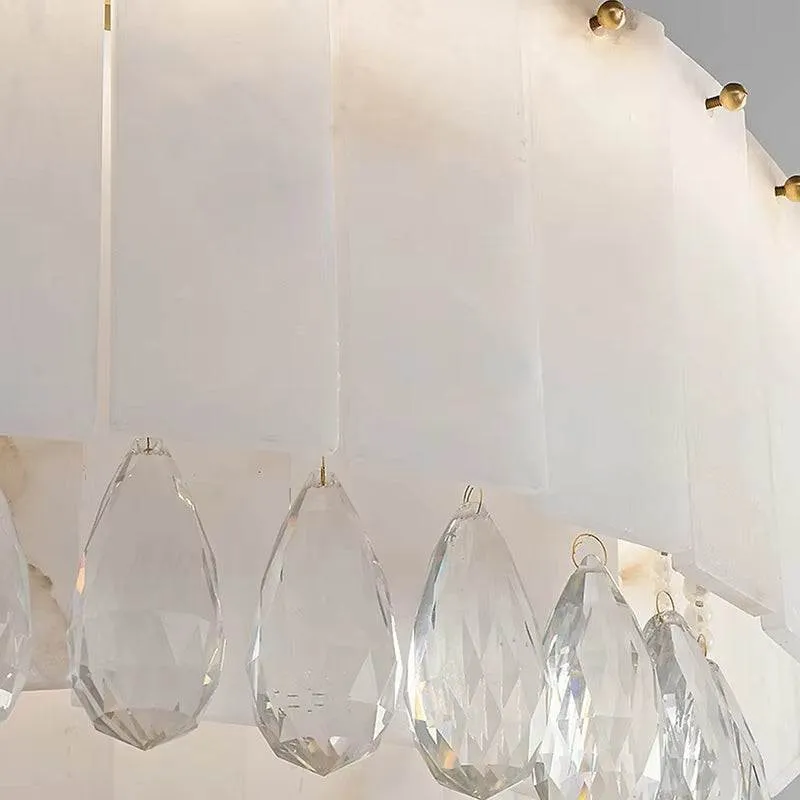 Crystal marble chandelier