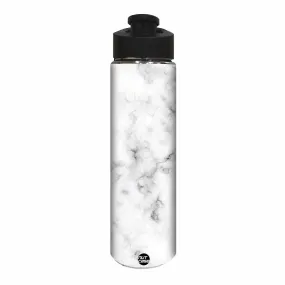 Designer Stainless Steel Sipper Bottle -  White and Black Marble