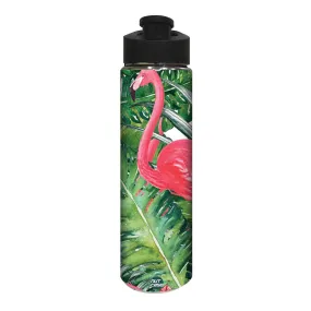 Designer Stainless Steel Water Bottle -  Swan and Leaves