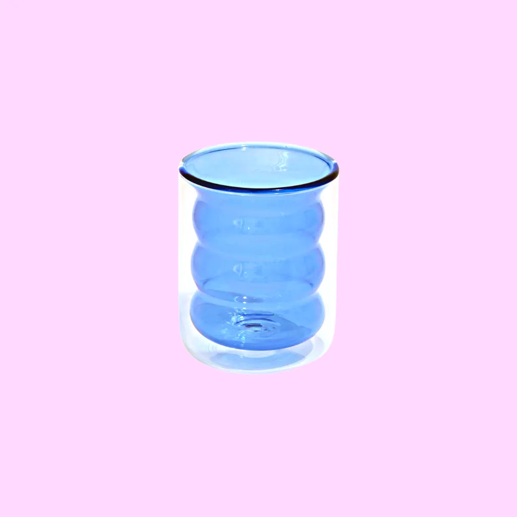 Double Wall Groovy Cup - Blue