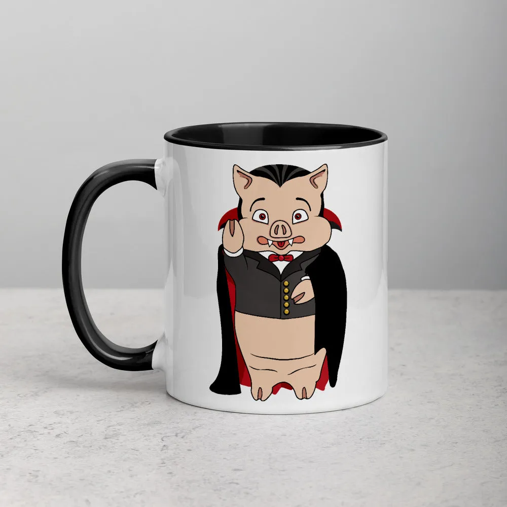 Dracula Pig   Neon Sign Mug