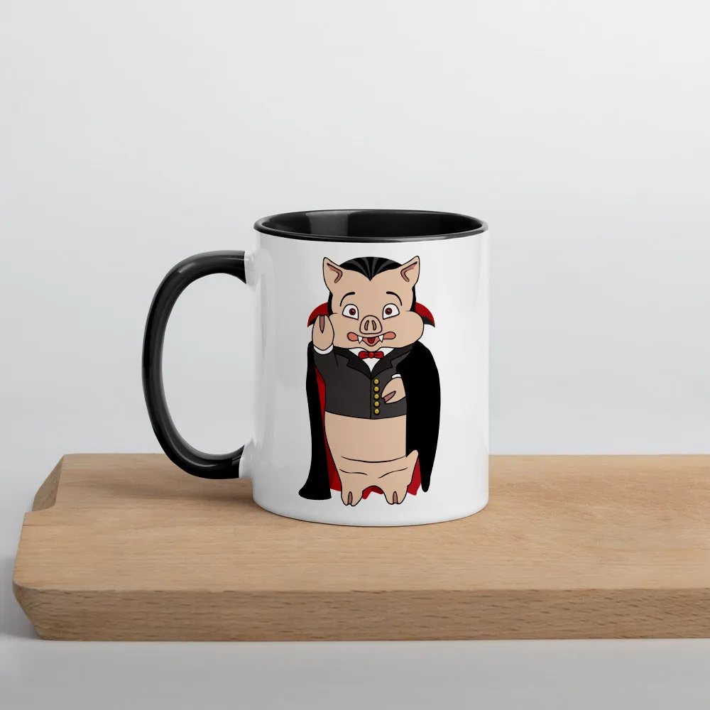 Dracula Pig   Neon Sign Mug