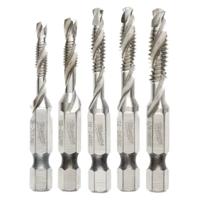 Drill Bits - Milwaukee 5 Pc SHOCKWAVE™ Impact Drill and Tap Bit Set, 48-89-4874