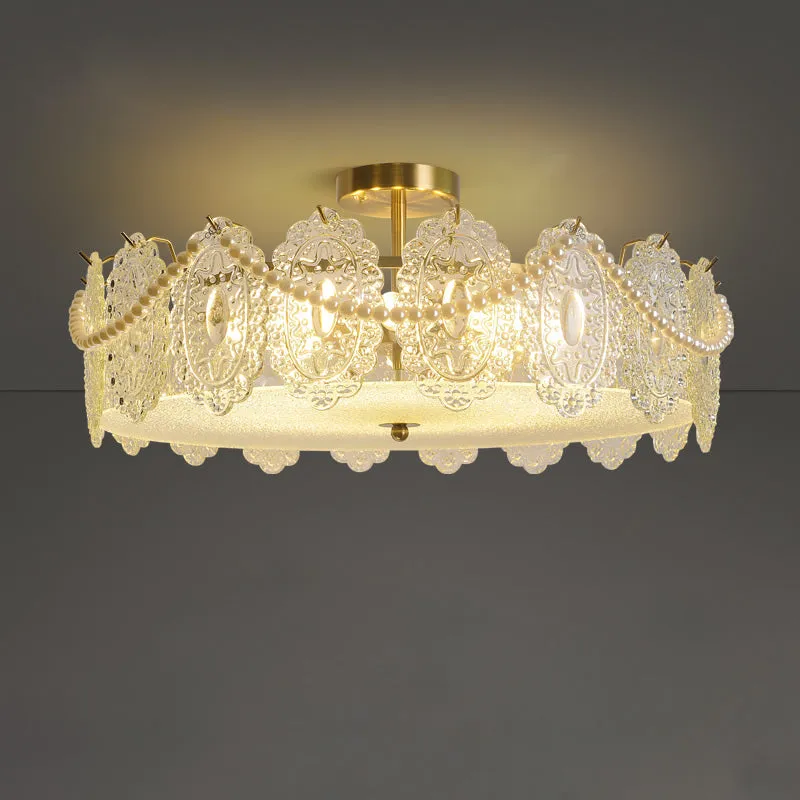 Drum Crystal Chandelier