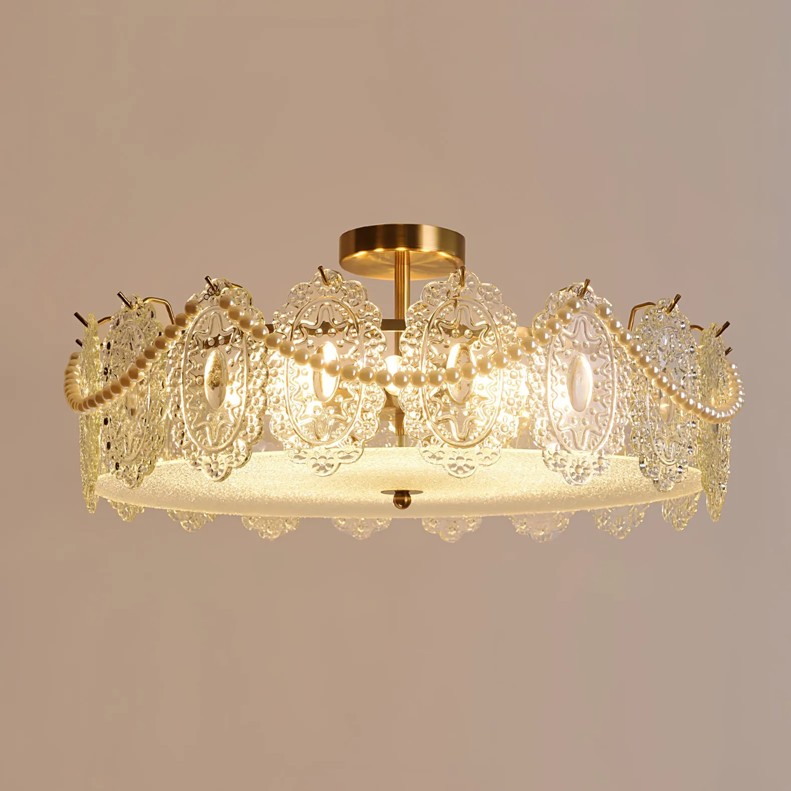 Drum Crystal Chandelier