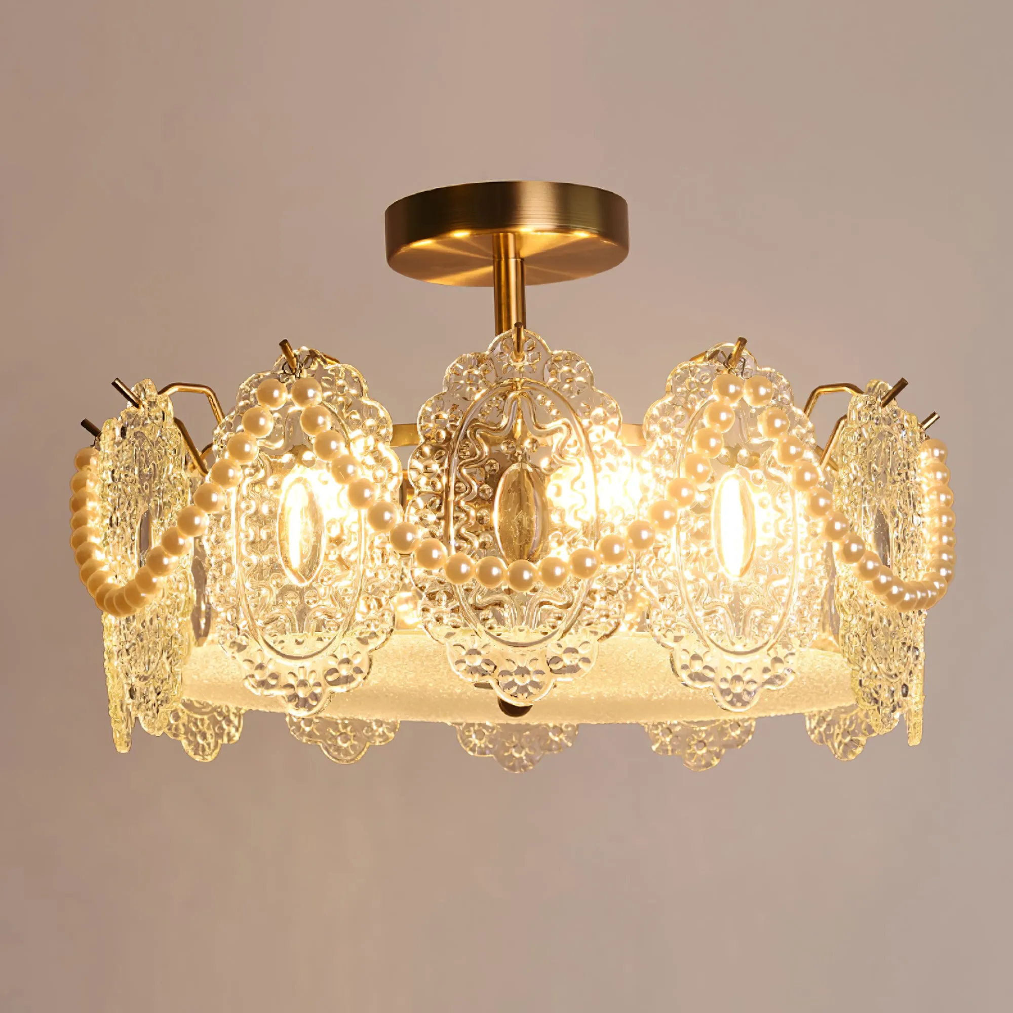 Drum Crystal Chandelier