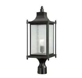 Dunnmore 1 Light Outdoor Post Lantern- Black