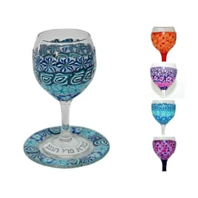 Fimo Design Wine Glass Kiddush Cup