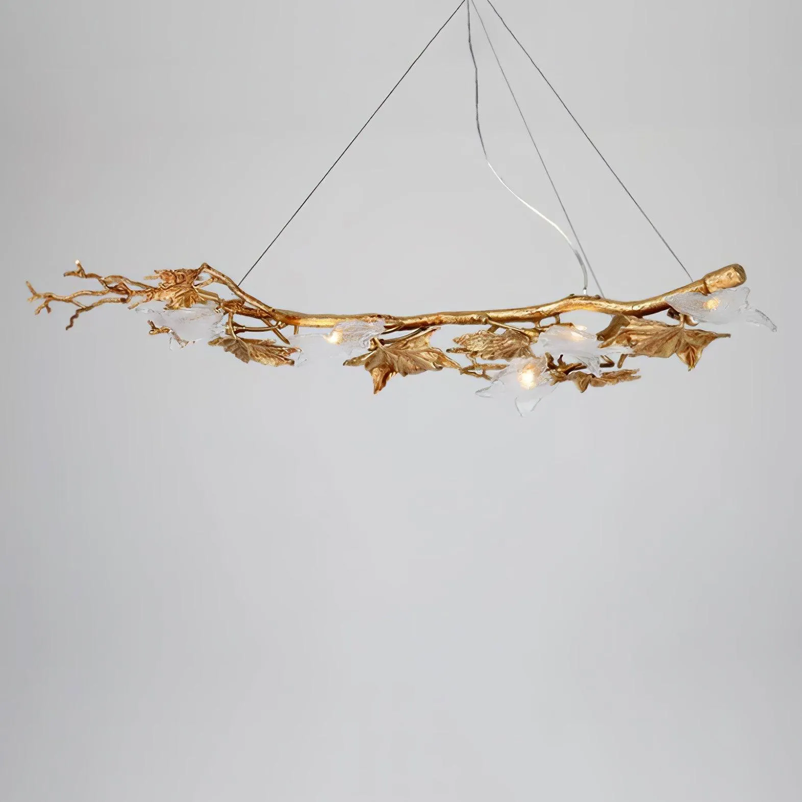 Folio Branch Brass Chandelier